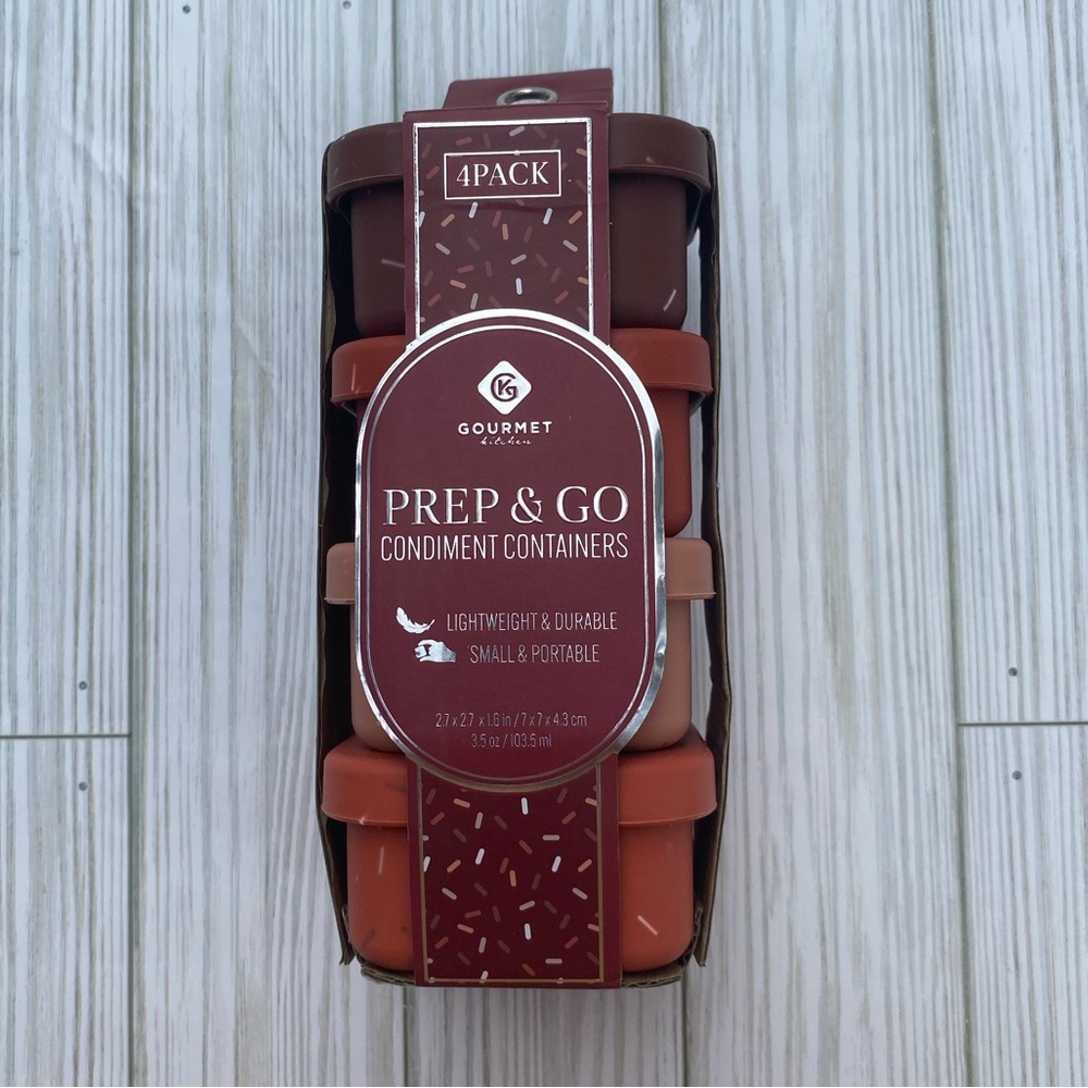 Gourmet Kitchen Prep & Go Condiment Containers 4 PACK